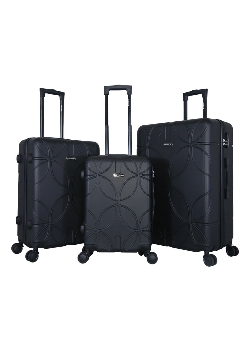 فيبتور طقم حقائب سفر 3 قطع ABS بعجلات مع نظام رقم قابل للقفل - Image 1