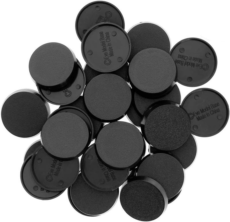 Evemodel MB432 40pcs Round Plastic Model Bases 32mm or 1.3inch for Gaming Miniatures or Wargames Table Games - Image 1