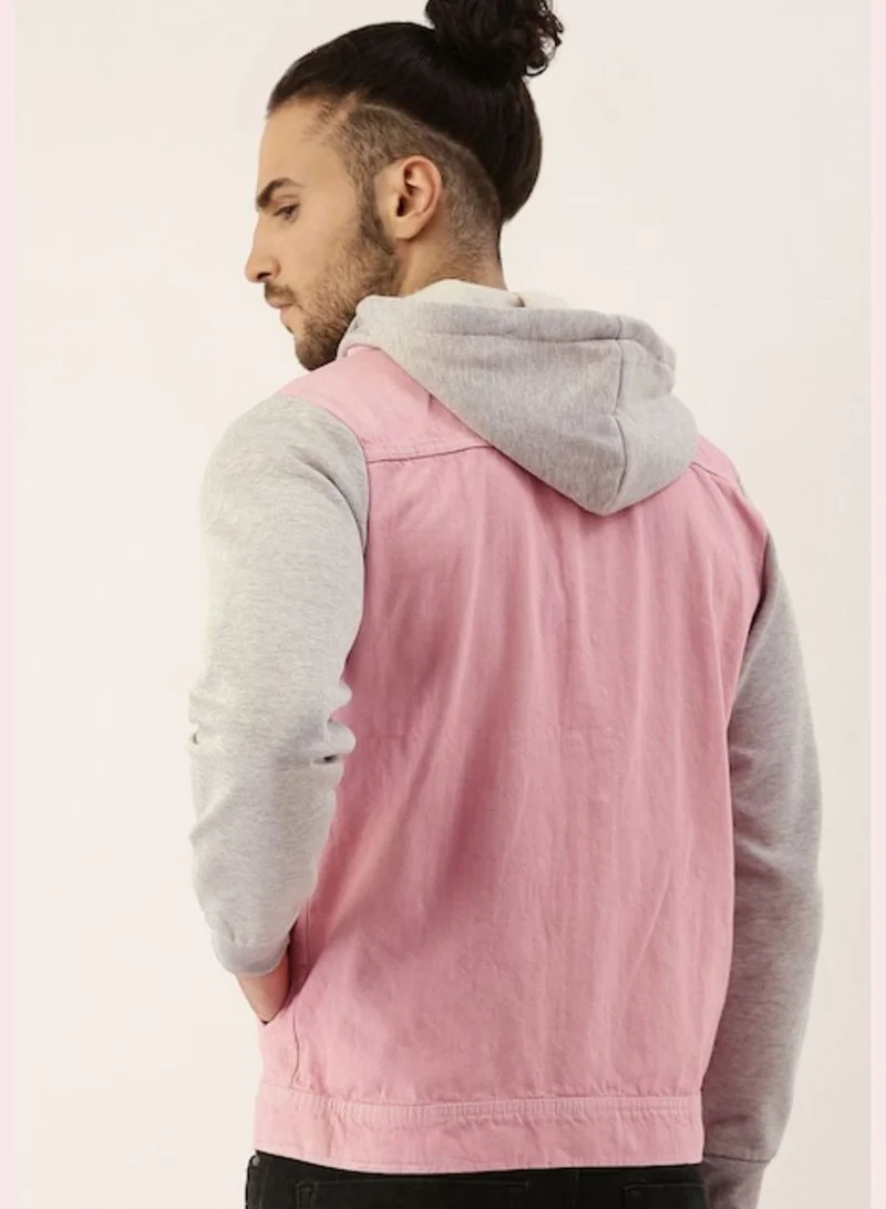 Campus Sutra Stylish Color block Jeans Jacket