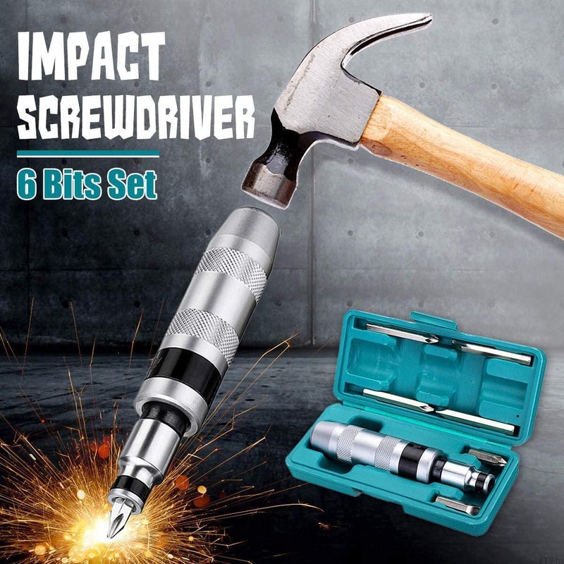SHB SHB 7Pcs Impact Screwdriver Set MultiPurpose Chrome Vanadium Steel Portable Screw Driver Chisel Bits Professional Tools  - Image 2