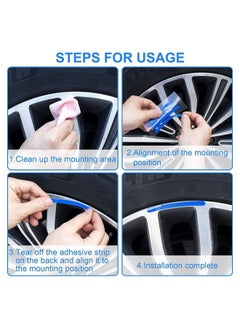 Reflective Car Wheel Rim Stickers, 20pcs Night Safety Warning Car Stickers, Anti-Scratch Reflective Stickers Car Motorcycle Wheel Safety Decorative Car Decals Universal for Car Vehicle Truck