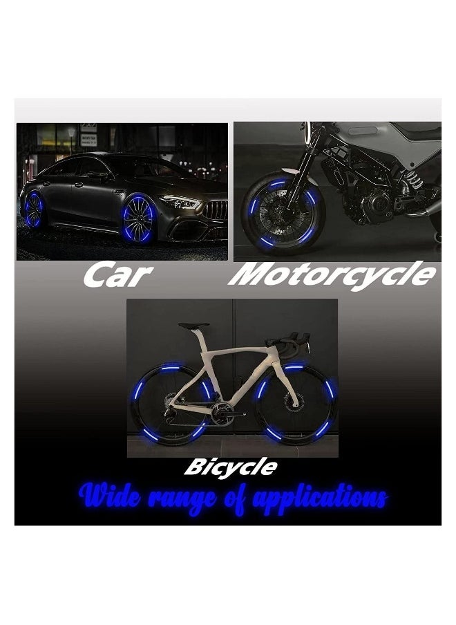 Generic - Reflective Car Wheel Rim Stickers, 20pcs Night Safety Warning Car Stickers, Anti-Scratch Reflective Stickers Car Motorcycle Wheel Safety Decorative Car Decals Universal for Car Vehicle Truck - Image 1
