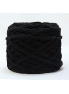 Ice Cream Striped Soft Thick Yarn Handmade Diy Knitted Scarf Yarn Ball Crochet Hook Slipper Self-knitted Ball 20 in black.