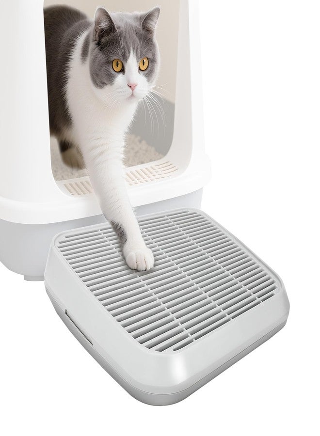 Midollarle Cat Ramp for Litter Box, Cat Pedal Step Stool with Filter Function, Double Layered Cats Litter Trapper Washable Easy Cleaning Kitty Litter Mat Suitable for Small & Elderly Cats(Grey) - Image 1