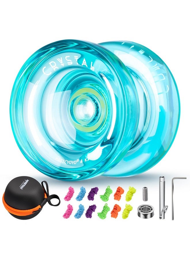 MAGICYOYO Responsive Yoyo for Kids K2 PLUS, Dual Purpose Plastic Yo-yo for Beginner, Replacement Unresponsive Bearing for Intermediate Advanced Players + Bearing Remover + Bag + 5 Yoyo Strings (Green) - Image 1