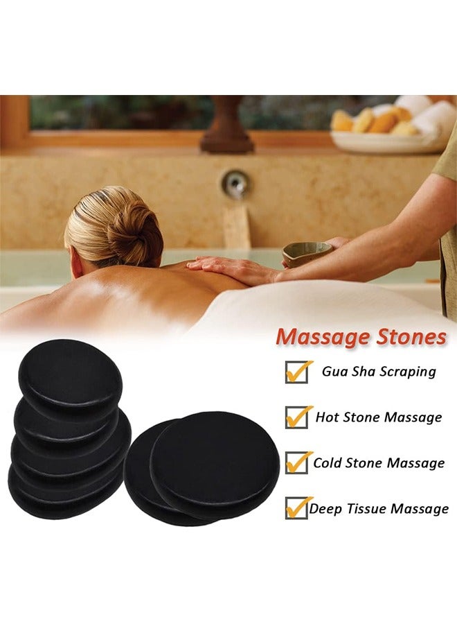 Loquat 6 Pcs Hot Massage Stones Smooth Natural Basalt SPA Hot Rocks Suitable for Relieving Muscle Tension Relaxing Body and Healing Mind - Image 3