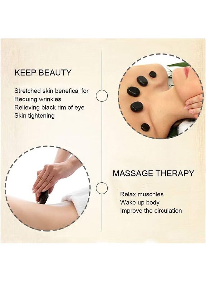 Loquat 6 Pcs Hot Massage Stones Smooth Natural Basalt SPA Hot Rocks Suitable for Relieving Muscle Tension Relaxing Body and Healing Mind - Image 5