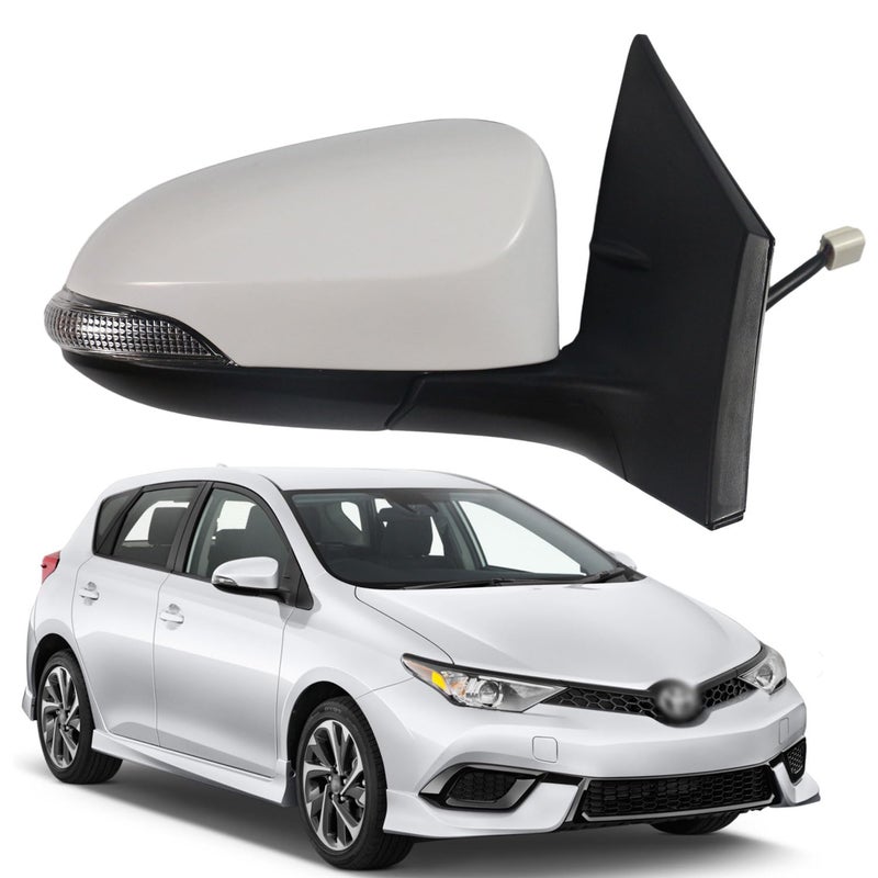 Liizoo Side Mirror Car Door Mirror Fits for Toyota COROLLA 20142018 Right Passenger Side Power Adjustable Glass Heated Glass Paint to Match Replace Partslink TO1321295 WHITE RH