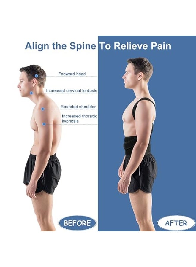دعامة ظهر وجهاز تقويم القوام قابل للتعديل (للرجال والنساء) - لتخفيف آلام الظهر العلوي والسفلي - لتحسين الوضعية والدعم القطني - Image 4