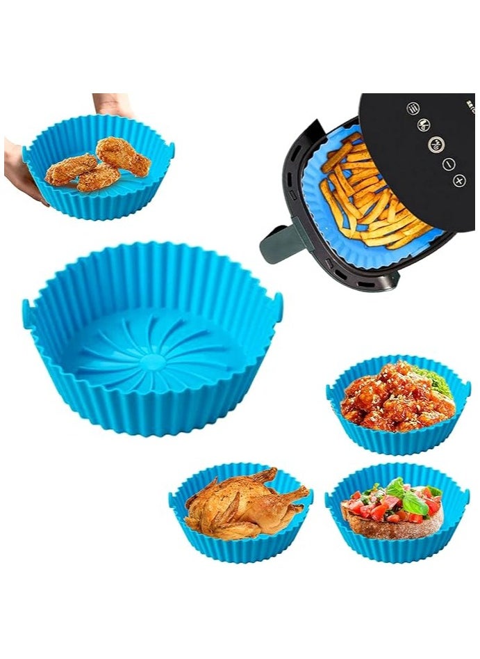Generic - Silicone Molds Set Different Sizes for AirFryer 6 Pieces - Keep the AirFryer Dirt- and Smell-Free - blue - Image 1