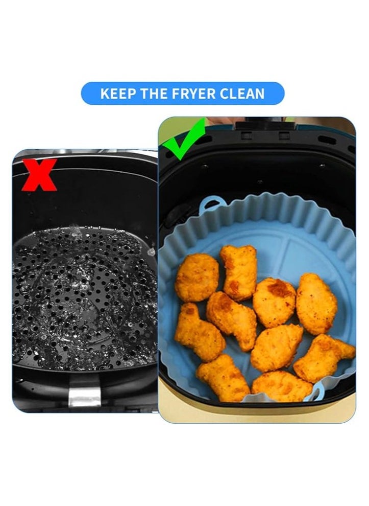 Generic Silicone Molds Set Different Sizes for AirFryer 6 Pieces - Keep the AirFryer Dirt- and Smell-Free - blue  - Image 5