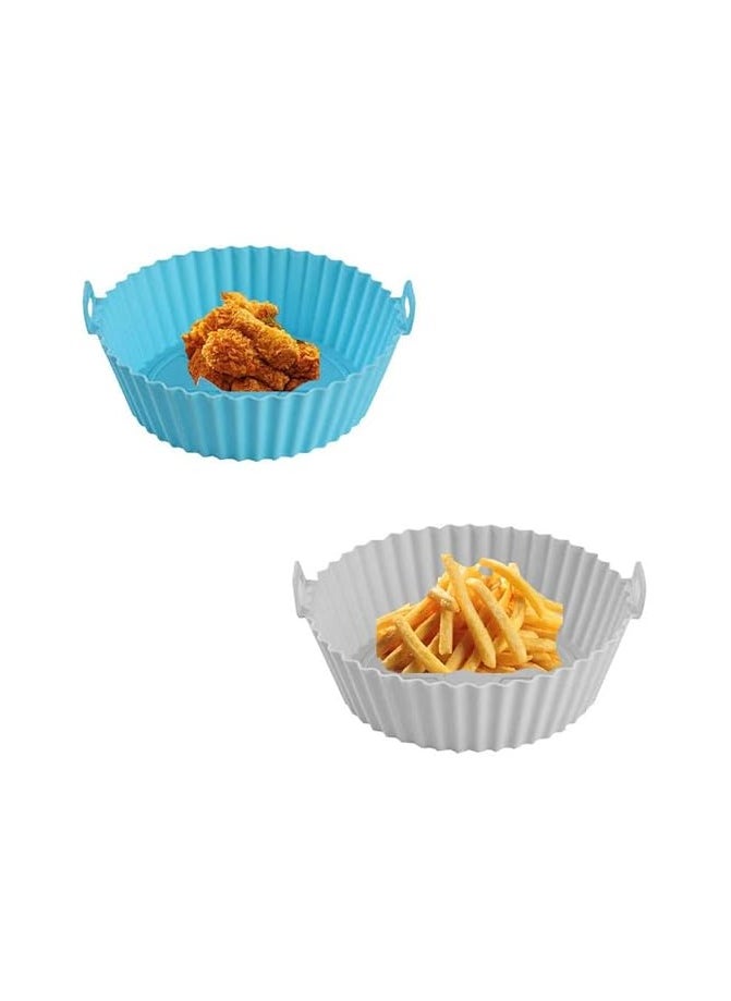Generic - Silicone Molds Set Different Sizes for AirFryer 6 Pieces - Keep the AirFryer Dirt- and Smell-Free - blue - Image 1