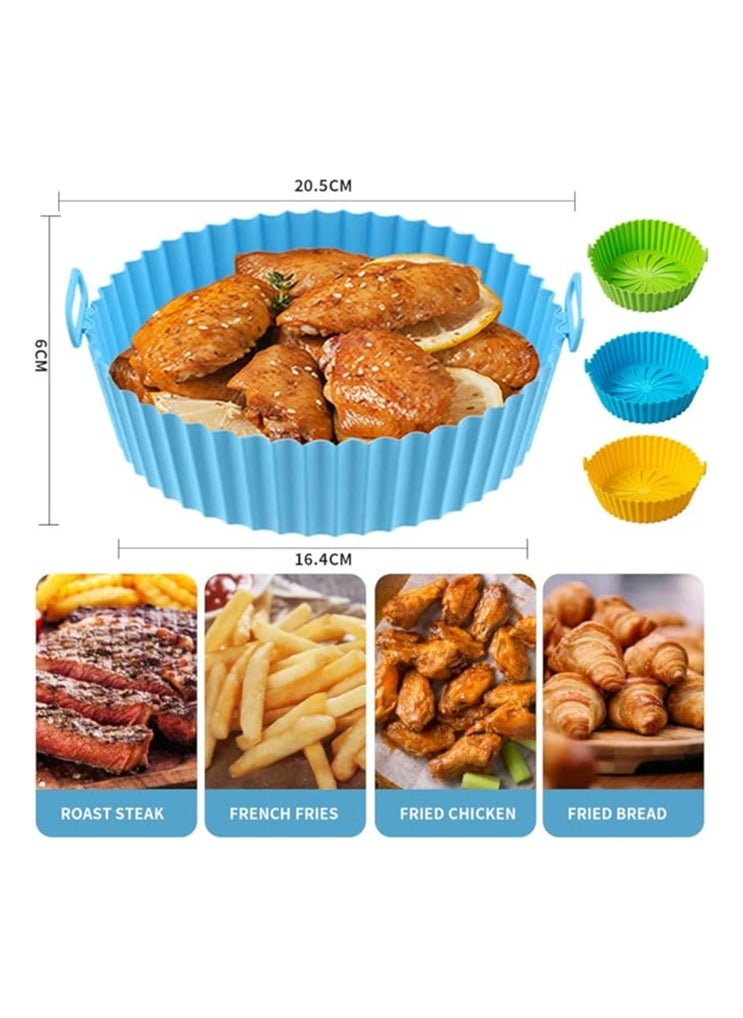 Generic - Silicone Molds Set Different Sizes for AirFryer 6 Pieces - Keep the AirFryer Dirt- and Smell-Free - blue - Image 1