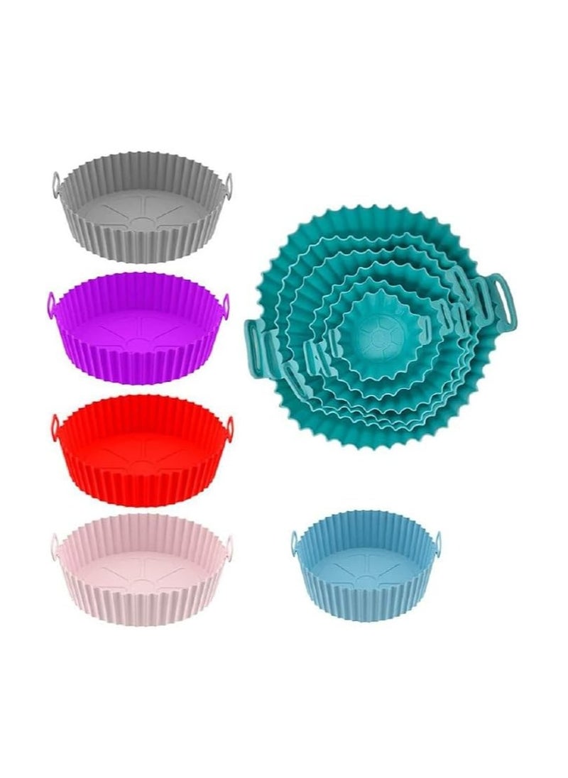 Generic Silicone Molds Set Different Sizes for AirFryer 6 Pieces - Keep the AirFryer Dirt- and Smell-Free - blue  - Image 2