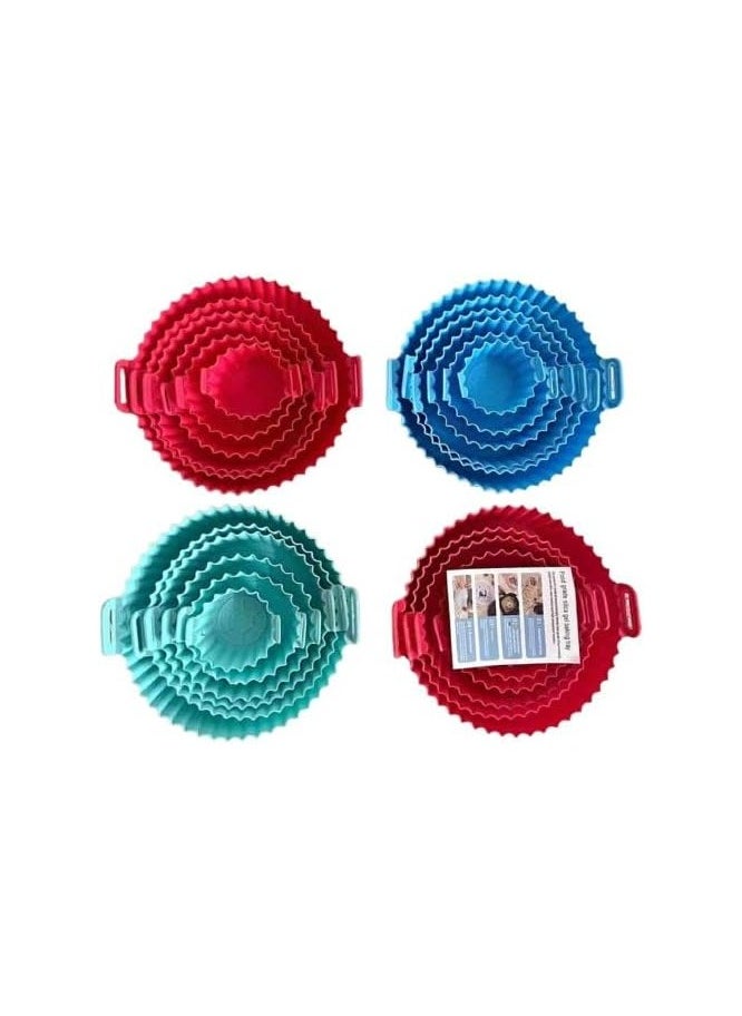 Generic Silicone Molds Set Different Sizes for AirFryer 6 Pieces - Keep the AirFryer Dirt- and Smell-Free - blue  - Image 3