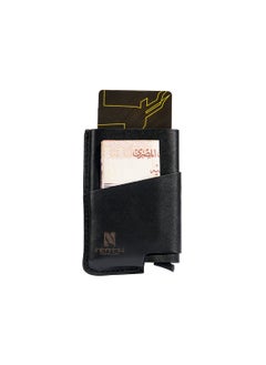 Generic GoPocket™️ Cardholder with RFID Block Natural Genuine Leather – Dark Black  - Image 2