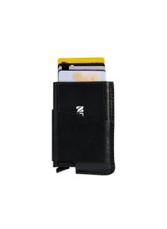 Generic GoPocket™️ Cardholder with RFID Block Natural Genuine Leather – Dark Black  - Image 1
