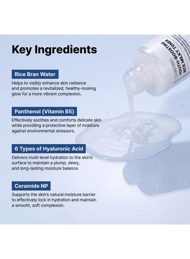 NIDA Youth-boosting Rice Milky Toner, for Glass Skin | Rice Bran Extract, Niacinamide, Ceramide NP, Panthenol | Deep Moisturizing, Hydrating and Refreshing, Korean Skin Care | 5.07 fl. oz., 150ml - Image 3