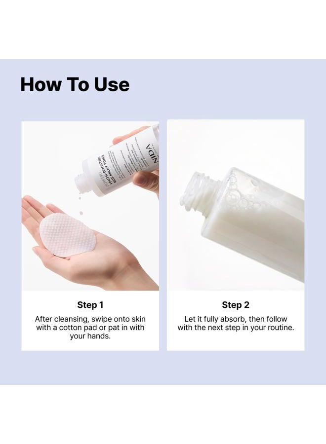 NIDA Youth-boosting Rice Milky Toner, for Glass Skin | Rice Bran Extract, Niacinamide, Ceramide NP, Panthenol | Deep Moisturizing, Hydrating and Refreshing, Korean Skin Care | 5.07 fl. oz., 150ml - Image 4