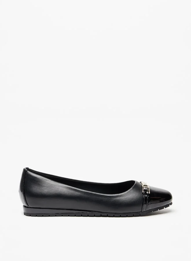 Celeste Women's Panelled Slip-On Round Toe Ballerina Shoes