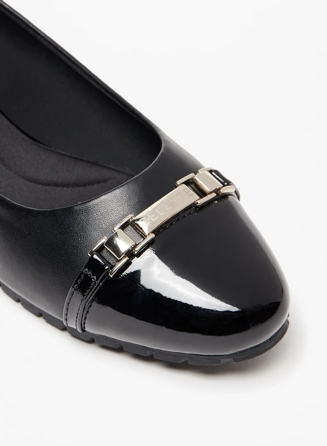 Celeste Women's Panelled Slip-On Round Toe Ballerina Shoes