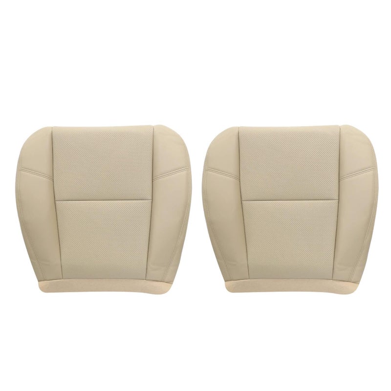 Priprilod Tan 333 313 Leather Perforated Driver Passenger Side Bottom Seat Cover Fit for Tahoe Suburban Yukon Denali XL 20072014 Fit for Cadillac 2009 2010 2011 2012 2013 2014