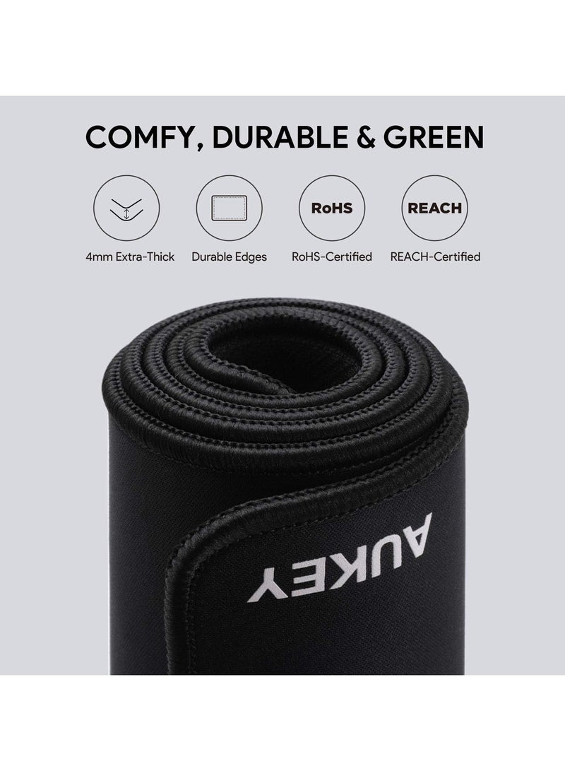 AUKEY Gaming Mouse Pad Large XXL (900 X 400 X 3 MM) Thick Extended Mouse Mat Non-Slip Spill-Resistant Desk Pad with Special-Textured Surface, Anti-Fray...