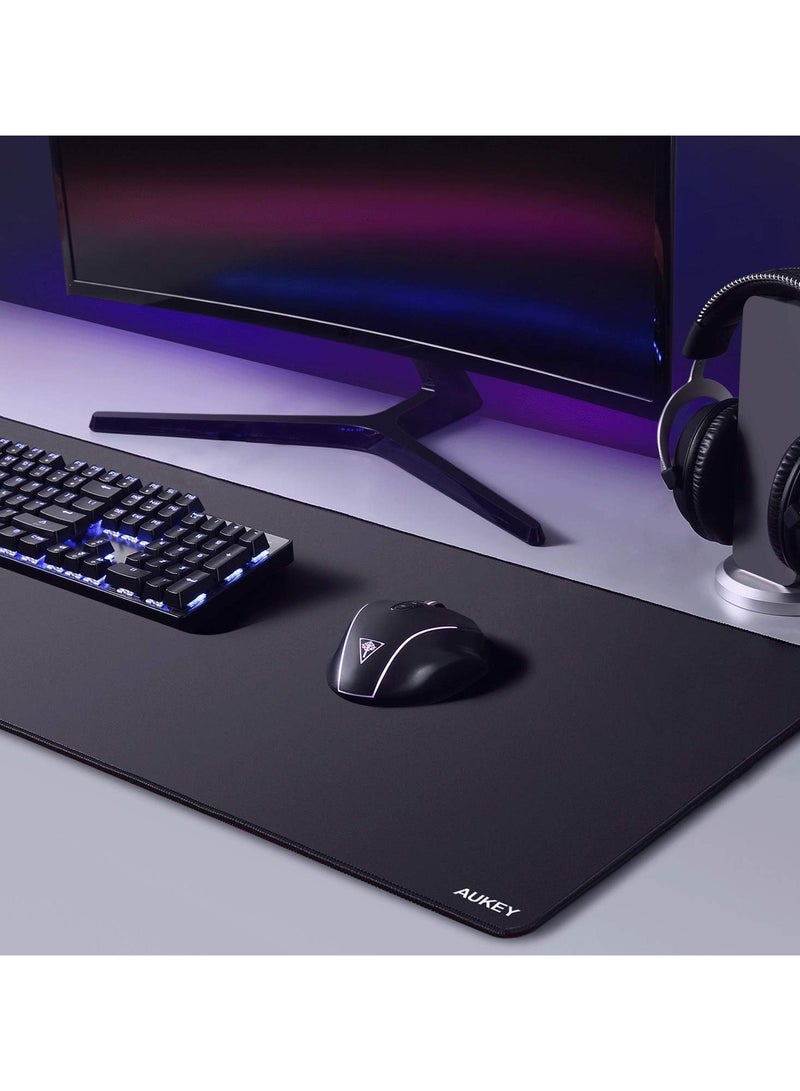 AUKEY Gaming Mouse Pad Large XXL (900 X 400 X 3 MM) Thick Extended Mouse Mat Non-Slip Spill-Resistant Desk Pad with Special-Textured Surface, Anti-Fray...