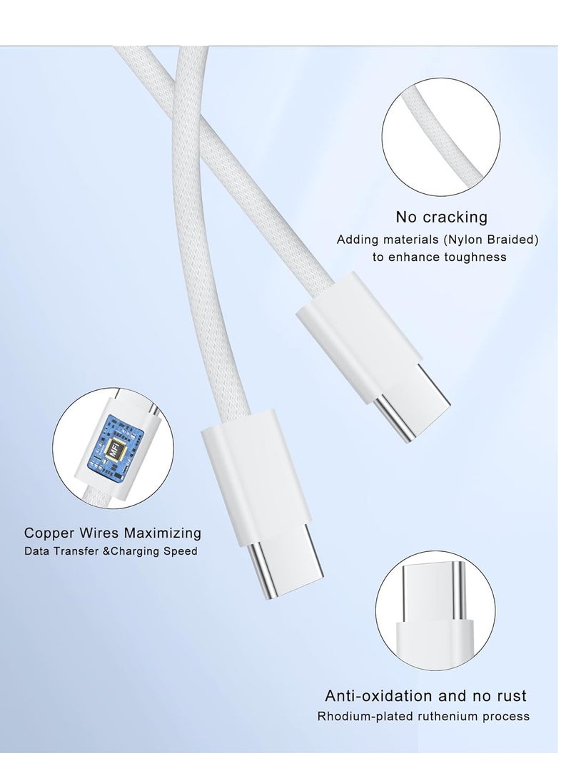 general iPhone USB C Charger, 20W PD Fast Type C Power Wall Charger with 6.6FT Type C to C Nylon Braided Cable for iPhone 16/15,iPad Mini 7th/6th, Galaxy S24/S23/S22/S21,Pixel 9/8/7/6,and Other Type C Devices - Image 2
