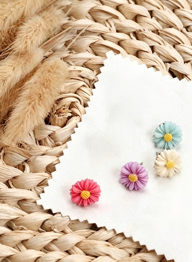 30 Pieces Flower Pushpins Decorative Floret Push Pins Colorful Floret Thumbtacks for Photo Wall Feature Wall Whiteboard Cork Board Map Bulletin Board Office or Home - Image 5