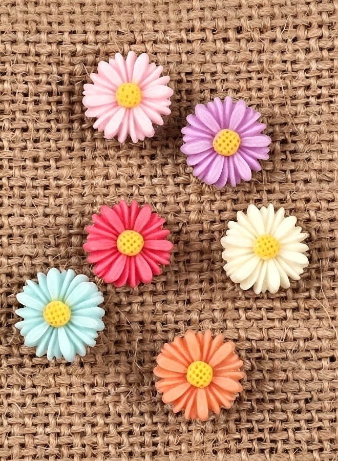 30 Pieces Flower Pushpins Decorative Floret Push Pins Colorful Floret Thumbtacks for Photo Wall Feature Wall Whiteboard Cork Board Map Bulletin Board Office or Home - Image 4