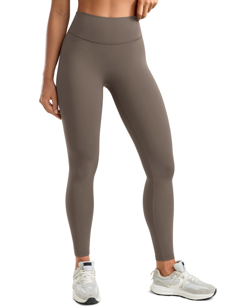INGIA Womens High Waisted No Front Seam Lounge Yoga Legging 25" Workout Tummy Control Gym Yoga Pants Terra Brown Small - Image 1