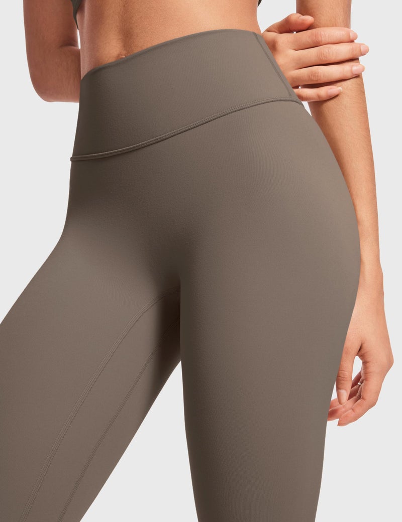 INGIA Womens High Waisted No Front Seam Lounge Yoga Legging 25" Workout Tummy Control Gym Yoga Pants Terra Brown Small - Image 5