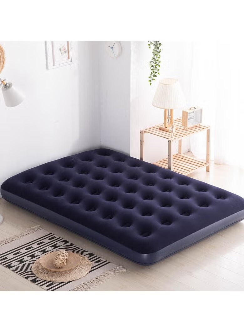 ELFSA Thickened lunch break fitness inflatable mattress 188*95*22 blue (with foot pump + repair kit) - Image 5