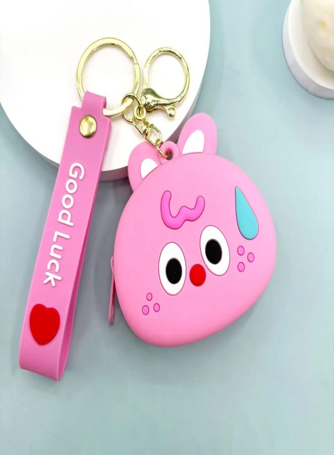 BAG IN ENTERPRISE BAG IN Cute Cartoon Style Silicone Keychain (PINK CAT) - Image 3