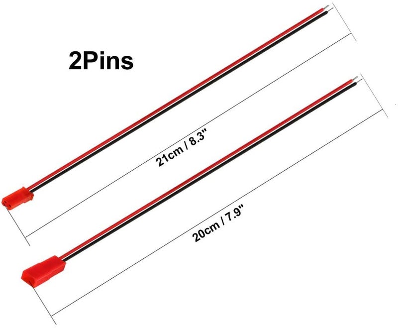 SM 2P 2 54mm Pitch 22 AWG موصل كابل ذكر وأنثى 5 أزواج 20 سم 21 سم - Image 3