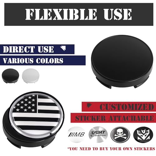 KitsPro 2.15Inch 55MM Wheel Center Caps for Ford 6M211003AA Rim Hub Caps, Pack of 4 (Matte Black, Outer 55MM, Inner 51MM) - Image 5