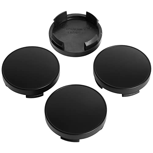 KitsPro 2.15Inch 55MM Wheel Center Caps for Ford 6M211003AA Rim Hub Caps, Pack of 4 (Matte Black, Outer 55MM, Inner 51MM) - Image 1