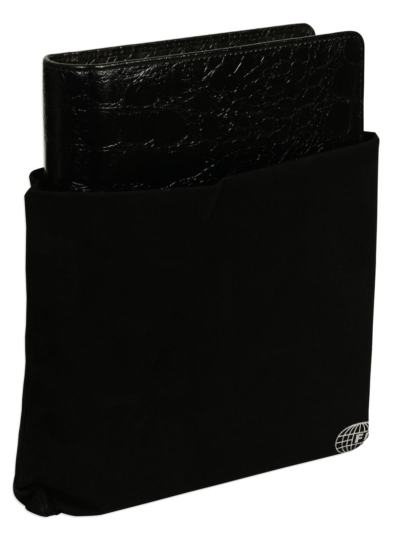 FIS® Leather Organizer "CROCODILUS" and Activity Journal, Size : A5 (14.8 x 21cm), Color : Black_ FSORLO1BK - Image 3