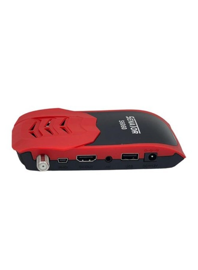 SENATOR S6060 FHD 1080p Satellite Receiver, Built-in Wi-Fi, 1GB RAM, USB and HDMI Ports, red - Image 3