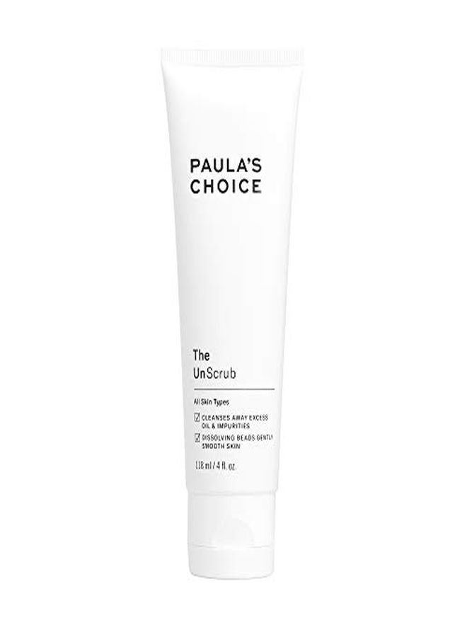 PAULA'S CHOICE The Unscrub Cleansing Gentle Face Scrub 4Oz Bottle With Jojoba Beads Vitamin E & Green Tea - Image 1