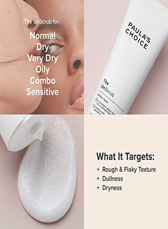 PAULA'S CHOICE The Unscrub Cleansing Gentle Face Scrub 4Oz Bottle With Jojoba Beads Vitamin E & Green Tea - Image 4