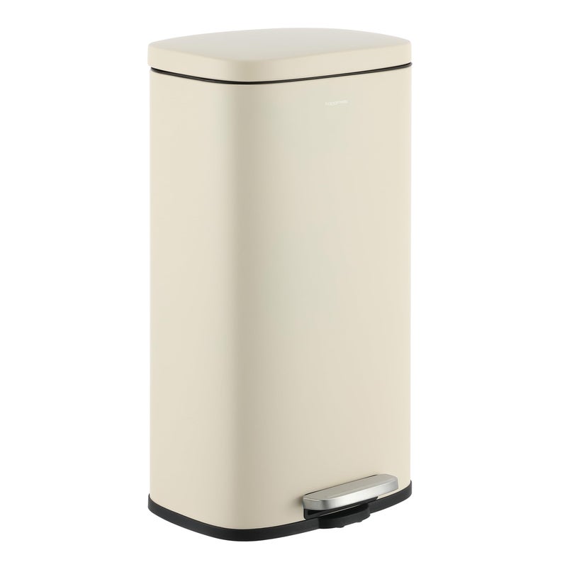 happimess HPM1011I Curtis 8Gallon StepOpen Trash Can Fingerprint Resistant Modern Minimalistic for Home Kitchen Laundry Room Office Bedroom Bathroom Limestone Beige