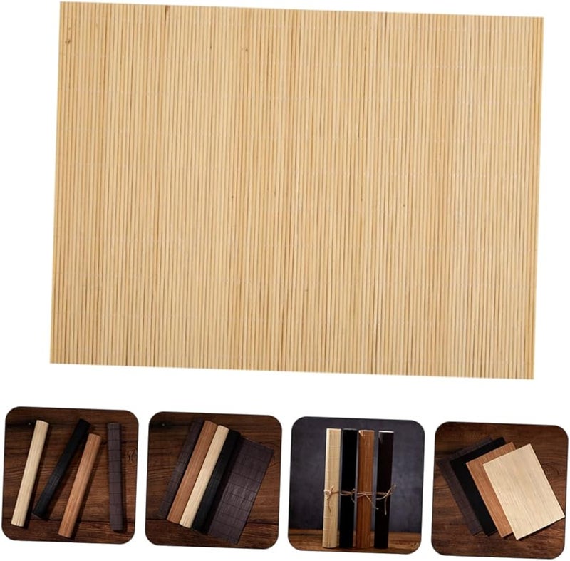 Beige Slat Table Mat Elegant Retro Decor Photography Display Pad Background - Image 2