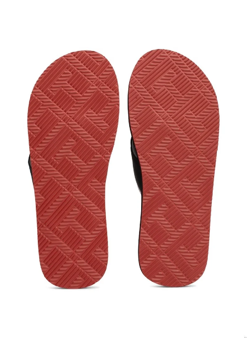 TOMMY HILFIGER Men's Comfort Hilfiger Beach Flip Flops - Polyester, Black