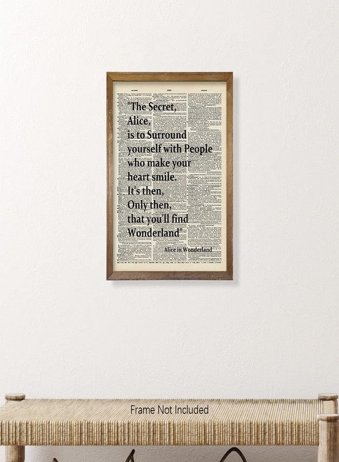YUMKNOW Mad Hatter The Secret is To Surround Yourself - Alice in Wonderland Wall Art Decor - Alice Inspirational Saying Quote Poster Print - Motivational Wall Art for Alice Fans - Gift for Women Teen Girl - Image 5