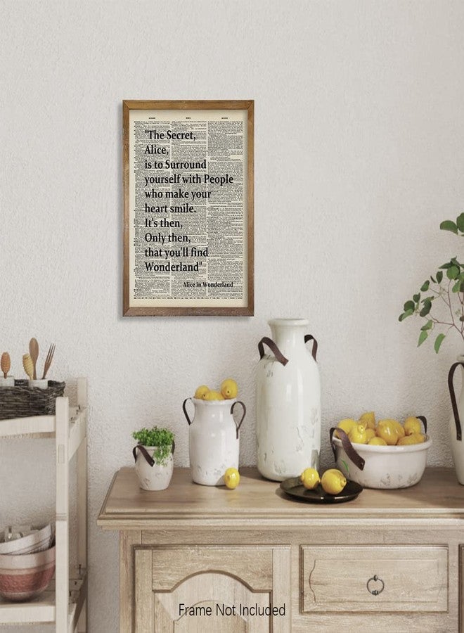 YUMKNOW Mad Hatter The Secret is To Surround Yourself - Alice in Wonderland Wall Art Decor - Alice Inspirational Saying Quote Poster Print - Motivational Wall Art for Alice Fans - Gift for Women Teen Girl - Image 4