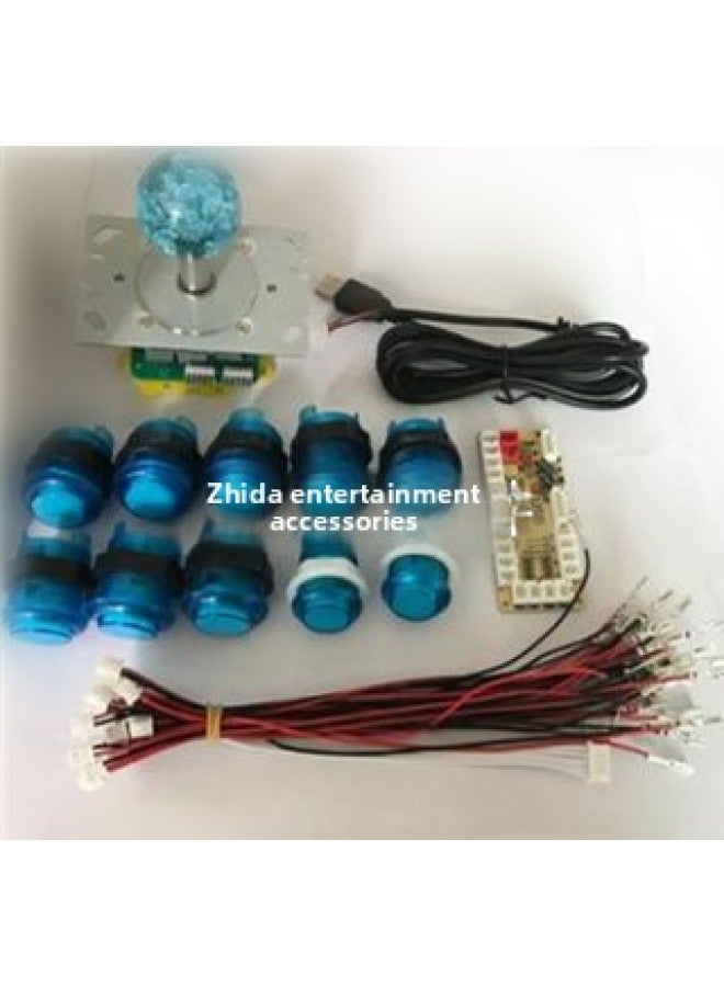 عام DIY Arcade 12V مع مجموعة ملحقات الروك الخفيفة USB Joystick Computer Joystick Circuit Board شريحة بطاقة صغيرة PC- لون المنتج: أحمر