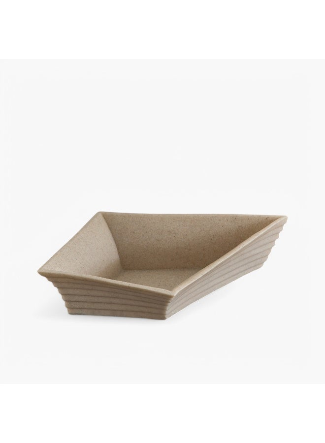 Silton Ribbed Decorative Bowl - 25x25x12 cm