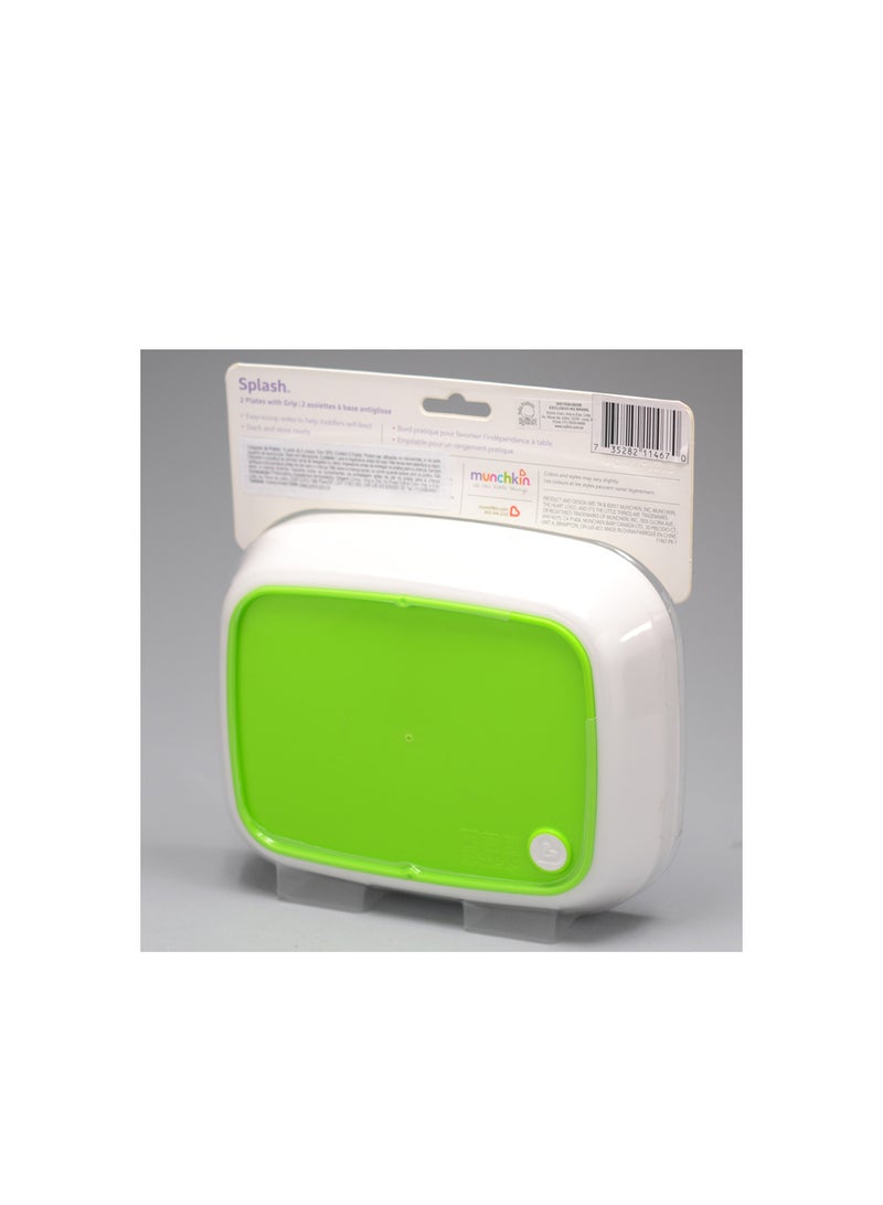 Munchkin Splash Toddler Plate, Pack Of 2 - Green/Blue - Image 5